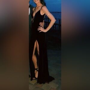 Jovani Deep Burgundy - V Neckline with Open Back - Prom Dress